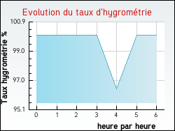 Evolution du taux d'hygrom�trie de la ville Neuvy-en-Beauce